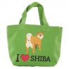 Kleine Tragetasche aus 100 % Baumwolle, I Love Shiba“.