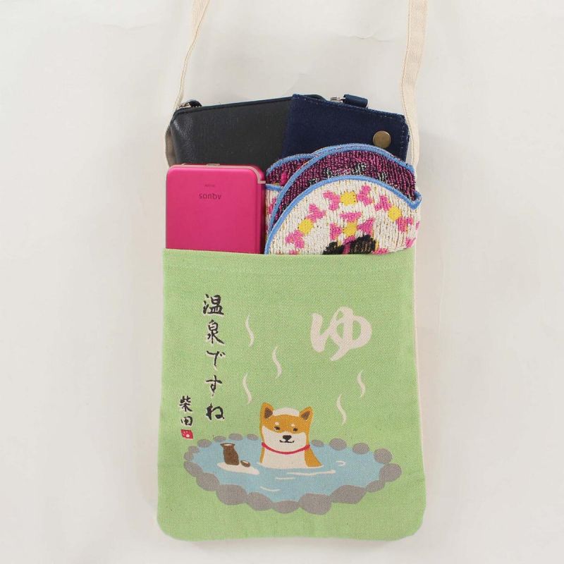 Borsa tote piccola in cotone 100% cane Shiba ONSEN