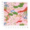 grande feuille papier japonais, YUZEN WASHI, rose, motif Hanayose