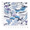 hoja grande de papel japonés, YUZEN WASHI, blanco, estampado Hanayose