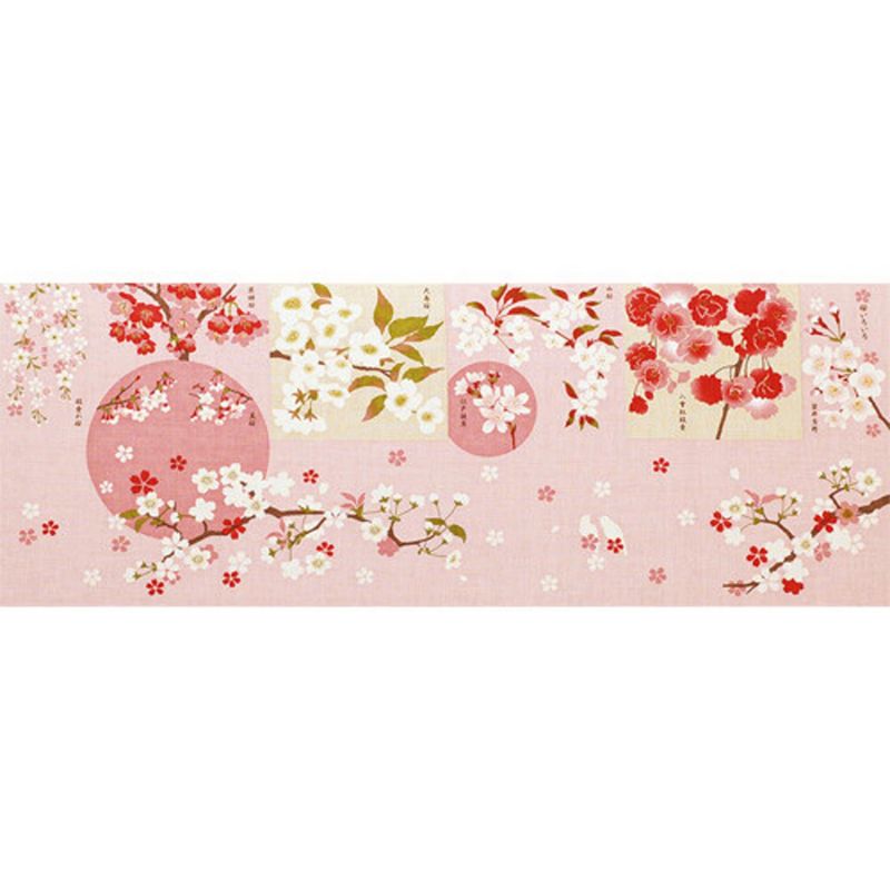 Cotton towel, TENUGUI, Various cherry blossoms