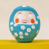 Bambola giapponese, DARUMA, blu, tulipano “compassione”, grazie