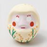 Japanese doll, DARUMA, yellow, mimosa “friendship”, Thank you