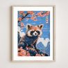 Japanese illustration "Bake Danuki", Japanese Tanuki, by ダヴィッド