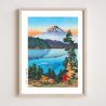 Reproduction of Tsuchiya Koitsu's print, Lake Ashi In The Hakone Hills.