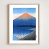 Print reproduction by Kawase Hasui, Daylight over Lake Yamanaka, Yamanakako no akatsuki