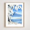 Kawase Hasui Print Reproduction, Mt Fuji After Snow at Tagonoura Bay, Fuji no Yuki, Tagonoura