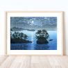 Kawase Hasui print reproduction, Moonlight in Matsushima, Matsushima, Futagojima