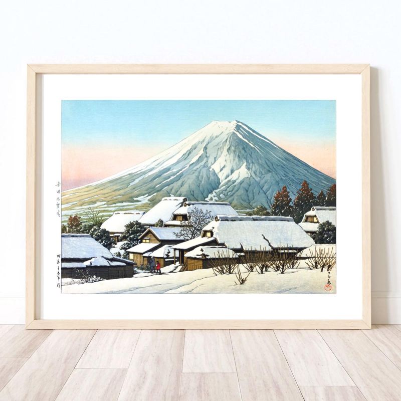 print reproduction of Kawase Hasui, Clearing after a snowfall, Yoshida, Yoshida no yukibare