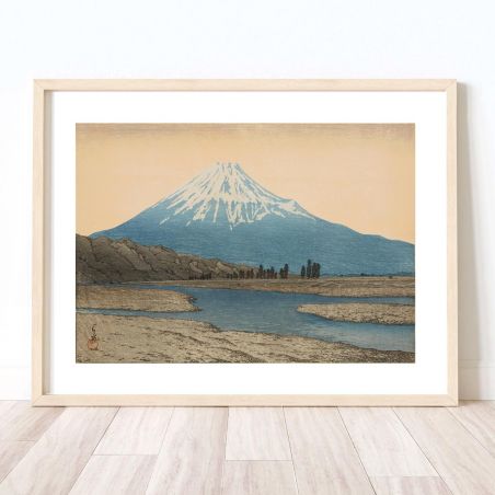 Druck Reproduktion von Kawase Hasui, Fuji kein Akebono