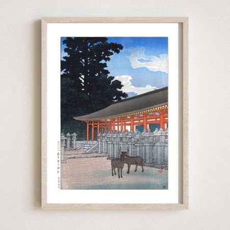 Stampa riproduzione di Kawase Hasui, Kasuga jinja a Nara