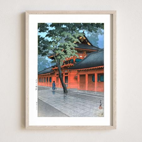 Kawase Hasui Print Reproduction, After the Rain at Sanno Shrine, Sanno no ugo