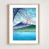 Reproduction d'estampe de Kawase Hasui, Mont Fuji depuis Kishio