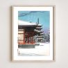 Druck Reproduktion von Kawase Hasui, Yakushiji-Tempel, Nara