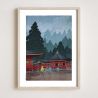 print reproduction of Kawase Hasui, Futatsu Hall in Nikko