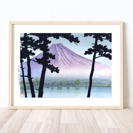 reproduccion impresa de Kawase Hasui, Kawaguchiko