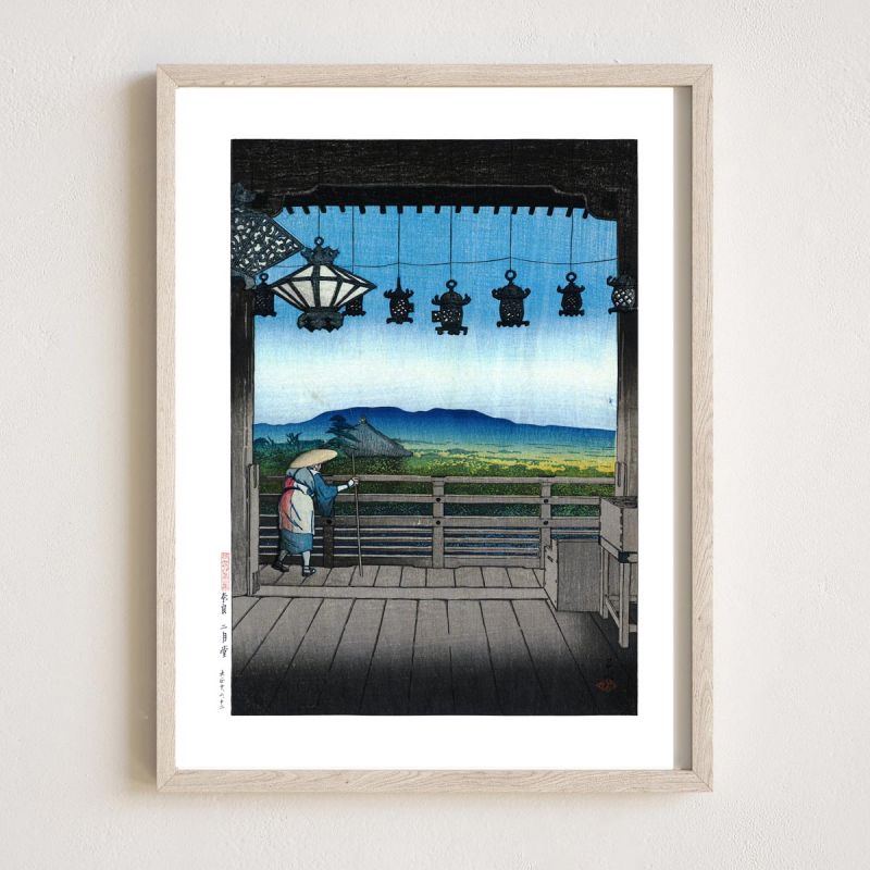 print reproduction of Kawase Hasui, Nigatsudo Temple, Jigetsudo