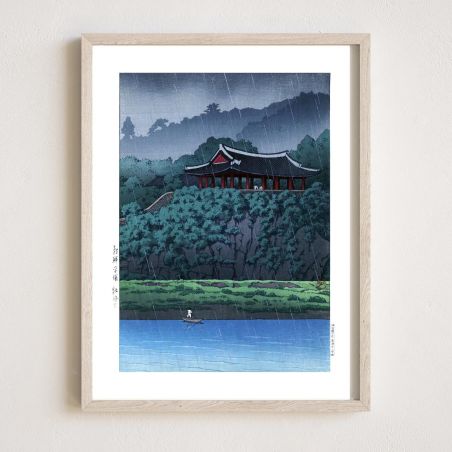 print reproduction of Kawase Hasui, Chunum Temple, Chiri Mountain