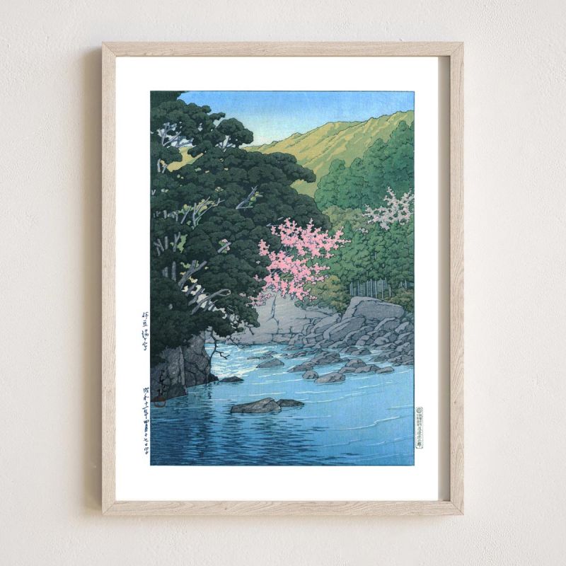 print reproduction of Kawase Hasui, Spring in Yugashima, Izu, Yugashima Ito