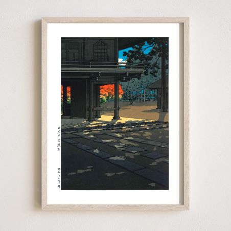 Reproduction d'estampe de Kawase Hasui,Temple Nobitome Heirinji