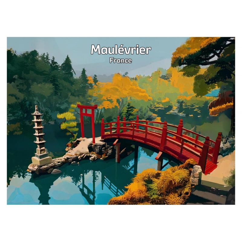 Japanische Illustration des Parc Oriental de Maulévrier, von ダヴィッド