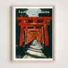 illustration japonaise du sanctuaire Fushimi Inari Taisha à Kyoto, by ダヴィッド