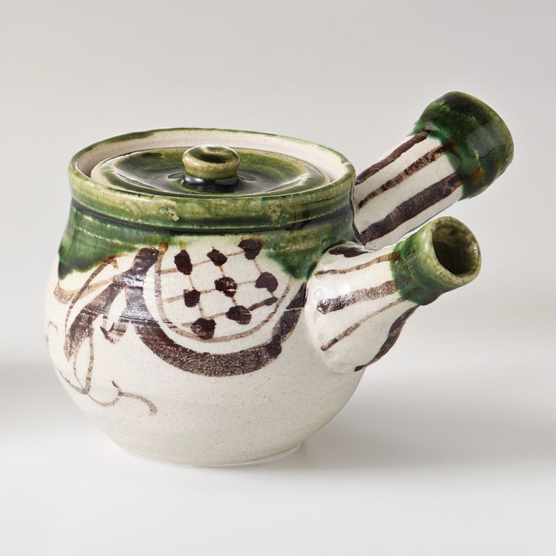 Japanese teapot, ORIBE, green