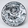 Japanese ceramic ramen bowl black dragon and mount Fuji pattern - RYU TO FUJISAN 1