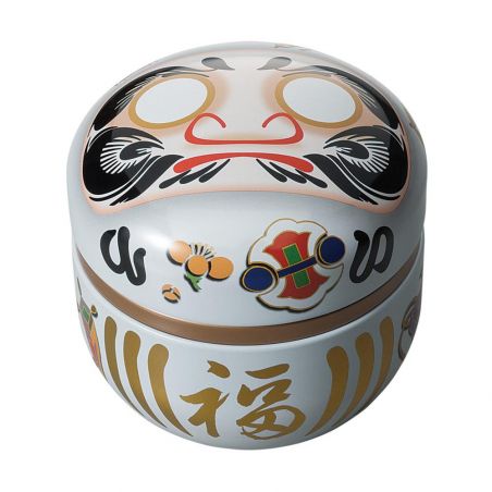 Carrito de té japonés de metal blanco, DARUMA, 150g