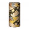 Japanese black and gold tea caddy in washi paper, KOGANE, 200 g